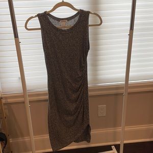 Heather grey midi casual dress